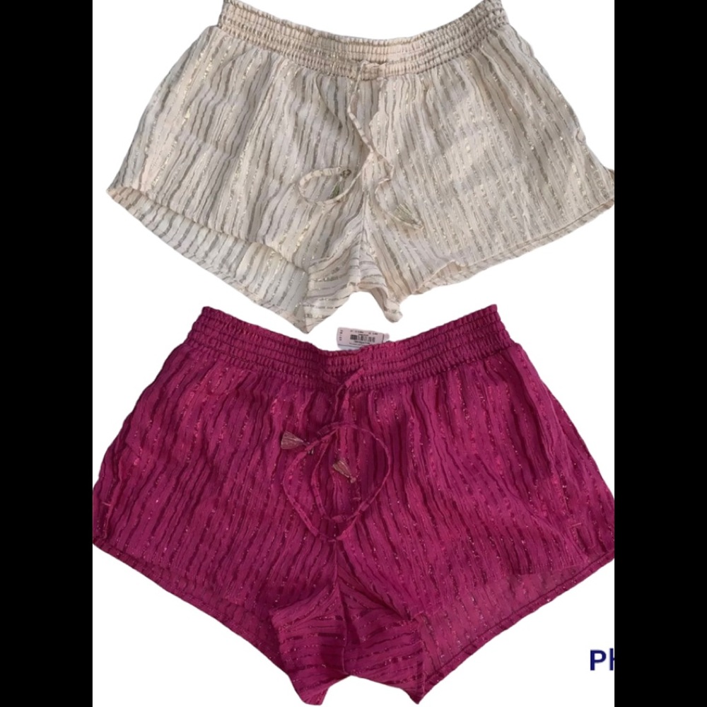 Victorias Secret Shorts Sleep Sleepwear Stripe XS NWT Lot Of 2 Pairs